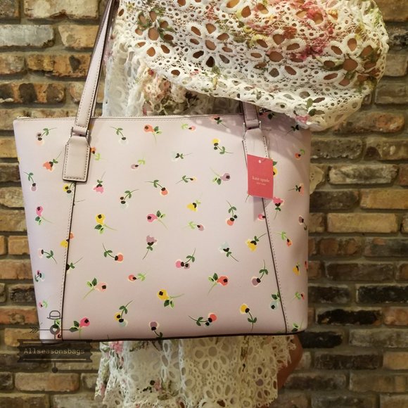 Kate spade Cameron Pocket Tote LARGE ditsy FLORAL - Picture 2 of 8